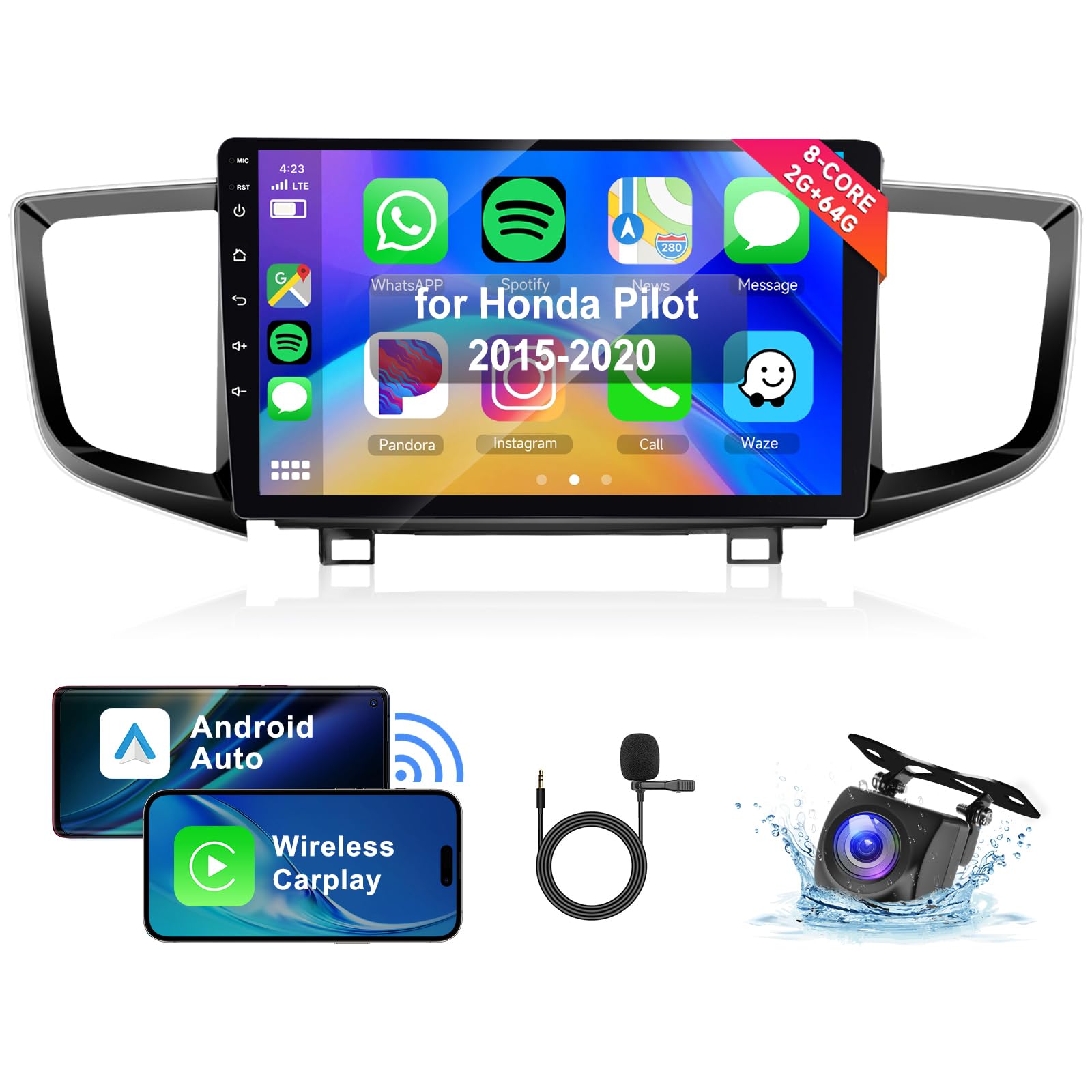 Amazon.com: 8Core 2+64G Car Stereo for Honda Pilot 2015-2020